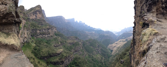 A spectacular view from the escarpment to the North. Approximate location 13.25845 ° N 38.18723 ° E